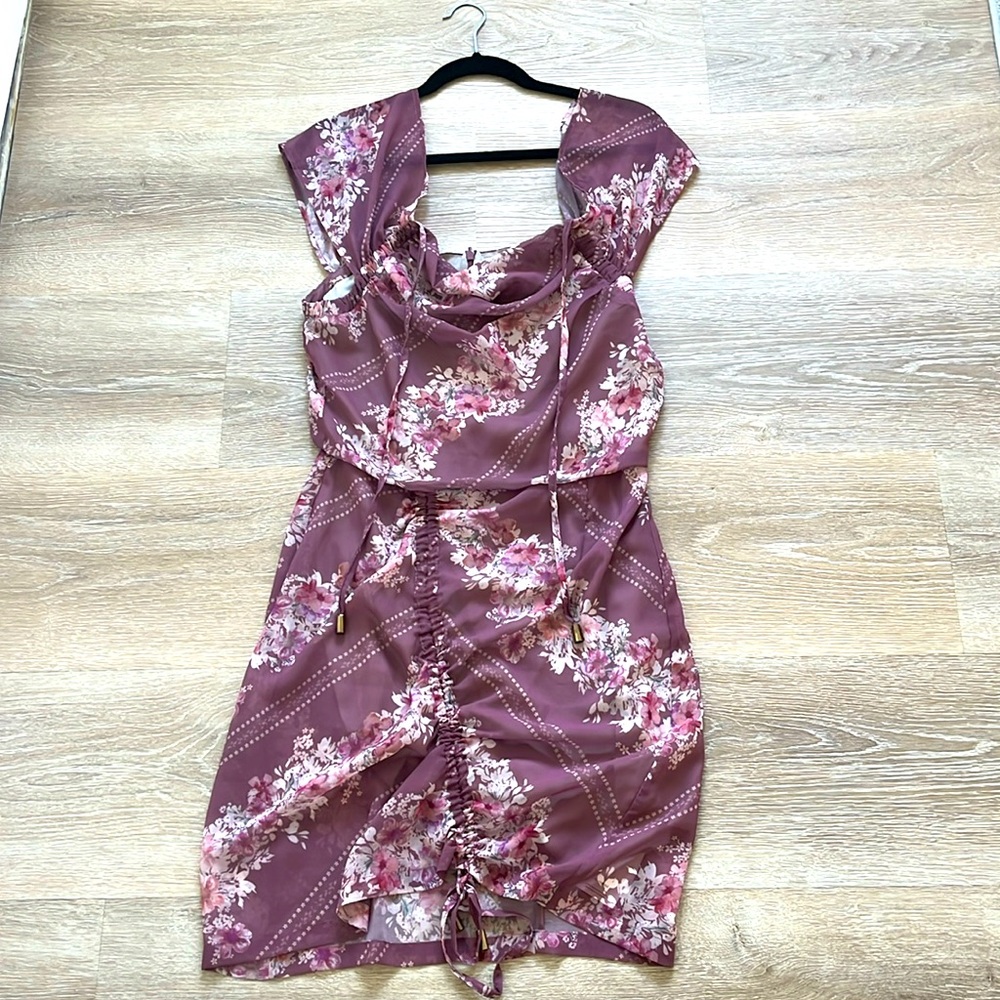 We Are Kindred mauve pink floral cocktail dress purchased from The RealReal